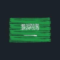 saudi-arabien flagge bürste vektor