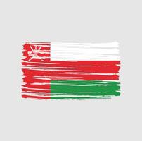 oman flagga penseldrag. National flagga vektor