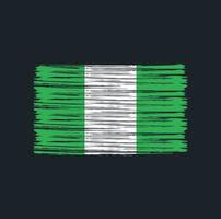 nigeria flagge bürste vektor