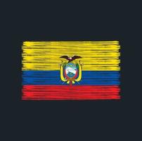 ecuador flaggborste. National flagga vektor