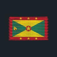 grenada flagga borste. National flagga vektor