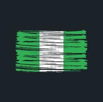 nigerias flagga penseldrag. National flagga vektor