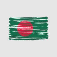 Pinselstriche der bangladeschischen Flagge. Nationalflagge vektor