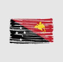 Papua Nya Guineas flagga penseldrag. National flagga vektor