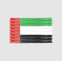 Fahnenpinsel der Vereinigten Arabischen Emirate. Nationalflagge vektor