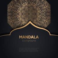 Tapete mit luxuriösem Mandala-Design vektor