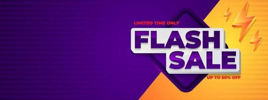 flash försäljning banner vektor, malldesign för media marknadsföring och sociala medier affärsinlägg vektor