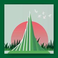 bangladesch unabhängigkeitstag vektorillustration mit nationaldenkmal vektor