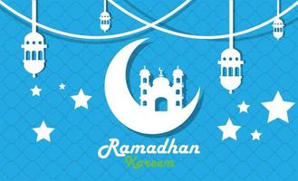 ramadan kareem hintergrundillustration geeignet für grußhintergrund vektor