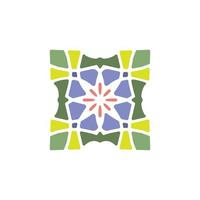 blomma mosaik logotyp design vektor