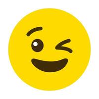 gelbes Gesicht Emoji Smiley Emoticon-Symbol vektor