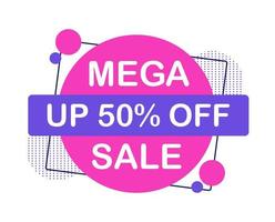 Abstract Web-Banner, Visitenkarte, Vorlage Mega Sale 50 Prozent - Vektor
