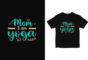 yoga typografi t-shirt design, yoga varumärke kläder skjorta design vektor