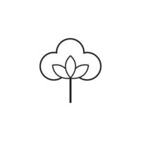 Baumwolle Logo Vorlage Vektor Symbol Natur