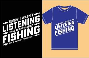 Fischliebhaber-T-Shirt design.typography Fischen-T-Shirt. vektor