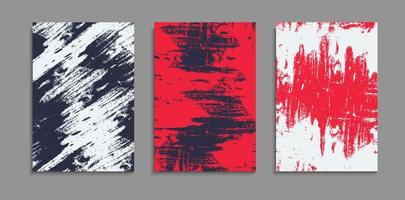 Reihe von abstrakten Grunge-Kratzer-Textur-Hintergrund a4-Vorlage vektor
