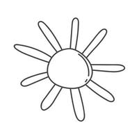 Sonne-Symbol. karikaturillustration der sonnenvektorikone für webdesign vektor