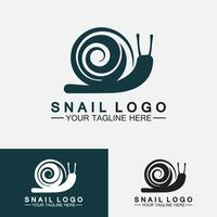 snigel logotyp mall vektor ikon illustration design