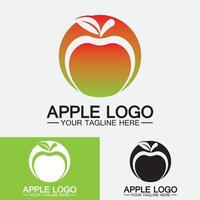 Apple-Logo. Obst gesundes Essen design.Apple-Logo-Design-Inspirationsvektorvorlage vektor