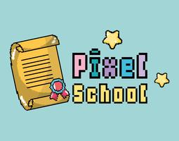 Pixel Schule Kunst vektor