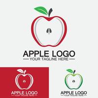 Apple-Logo. Obst gesundes Essen design.Apple-Logo-Design-Inspirationsvektorvorlage vektor