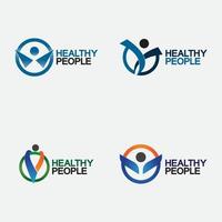 ange hälsa människor logotyp vektor illustration formgivningsmall