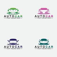 Set Auto-Logo-Design mit Konzept Sportwagen-Fahrzeug-Symbol Silhouette. Vektor-Illustration-Design-Vorlage. vektor