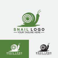 snigel logotyp mall vektor ikon illustration design