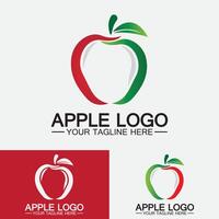 äpple logotyp. frukt hälsosam mat design.apple logotyp design inspiration vektor mall