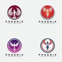 ange phoenix logotyp vektor illustration formgivningsmall