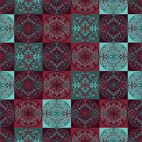 keramiska plattor i patchwork stil vektor sömlösa mönster etniska bakgrunder