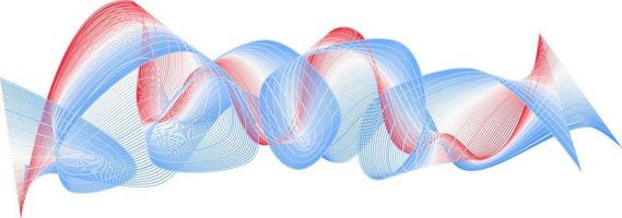 abstrakt våg element för design. digital frekvensspårequalizer. stiliserad linjekonst bakgrund. vektor illustration. våg med linjer skapade med hjälp av blandningsverktyget. böjd vågig linje, slät rand.