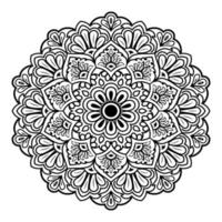 abgerundete ornamentale dekorative Mandala-Vektorkunst zum Ausmalen von Buchseiten für Erwachsene und Kinder vol-3 vektor