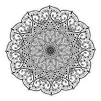 abgerundete ornamentale dekorative Mandala-Vektorkunst zum Ausmalen von Buchseiten für Erwachsene und Kinder vol-9 vektor