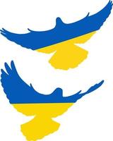 ukraine republik vektor symbol symbol. friedens- und kriegskonzeptillustration. offizielle nationalität ukrainisches volk oder flaggenetikett. Gelbe und blaue Farbe für die Flagge der Ukraine.
