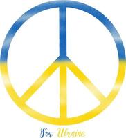 ukraine republik vektor symbol symbol. friedens- und kriegskonzeptillustration. offizielle nationalität ukrainisches volk oder flaggenetikett. Gelbe und blaue Farbe für die Flagge der Ukraine.
