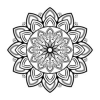kreativ svart enkel mandala design med vit bakgrund vektor