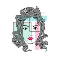 abstrakt kvinna ansikte vektorillustration vektor