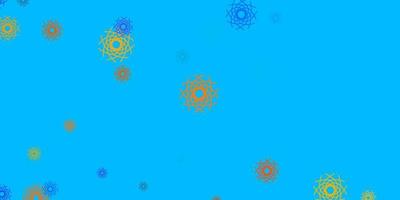 ljusblå, gul vektormall med abstrakta former. vektor