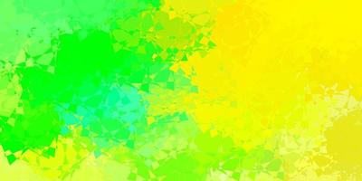 hellgrünes, gelbes Vektormuster mit polygonalen Formen. vektor