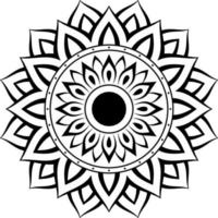 grundläggande enkel mandala för henna, mehndi, tatuering, kort, tryck, omslag, banderoll, affisch, broschyr, dekoration i etniskt orientaliskt mönster för målarboksida. vektor