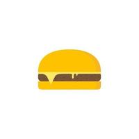 flache Designburgervektorillustrations-Designillustration des köstlichen Fastfoodhamburgers. vektor