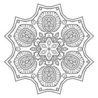 Linienkunst-Mandala-Vektor für Design vektor