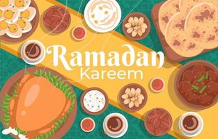 Iftar-Essen des Ramadan vektor