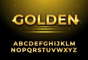 goldener texteffekt mit grafikstilen vektor