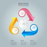 Infographik Design Geschäftskonzept mit 3 Optionen. vektor