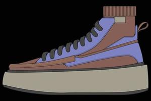 vektor sneakers skor för träning, löparsko vektorillustration. sportskor färg full.