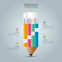Utbildning infographics mall 4 steg alternativ. vektor