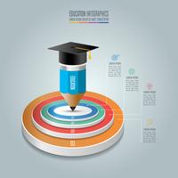 Bildung Infografiken Vorlage 4-Schritt-Option. vektor