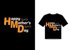 glückliches Muttertags-T-Shirt-Design für Mutterliebhaber vektor